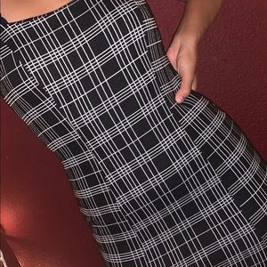 little black checkered/striped dress